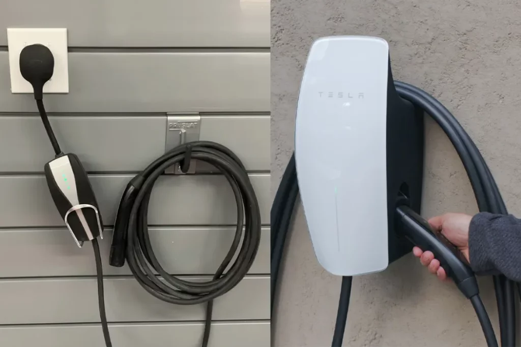 tesla mobile connector vs wall connector